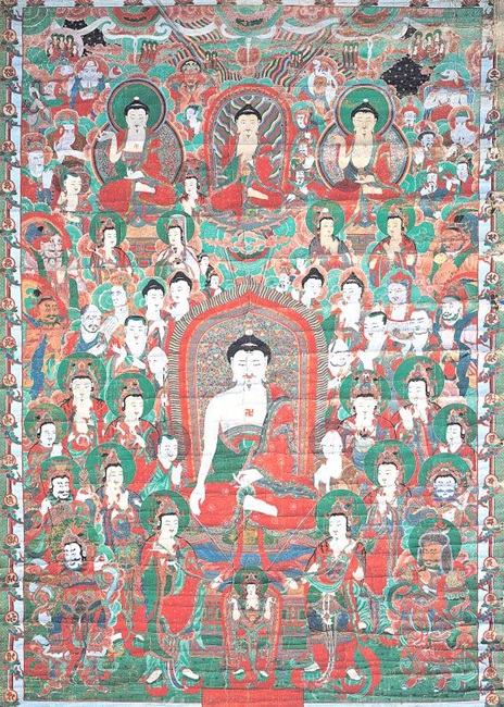 부석사 영산회상도(보물 제1562호-오불회 괘불탱).jpg